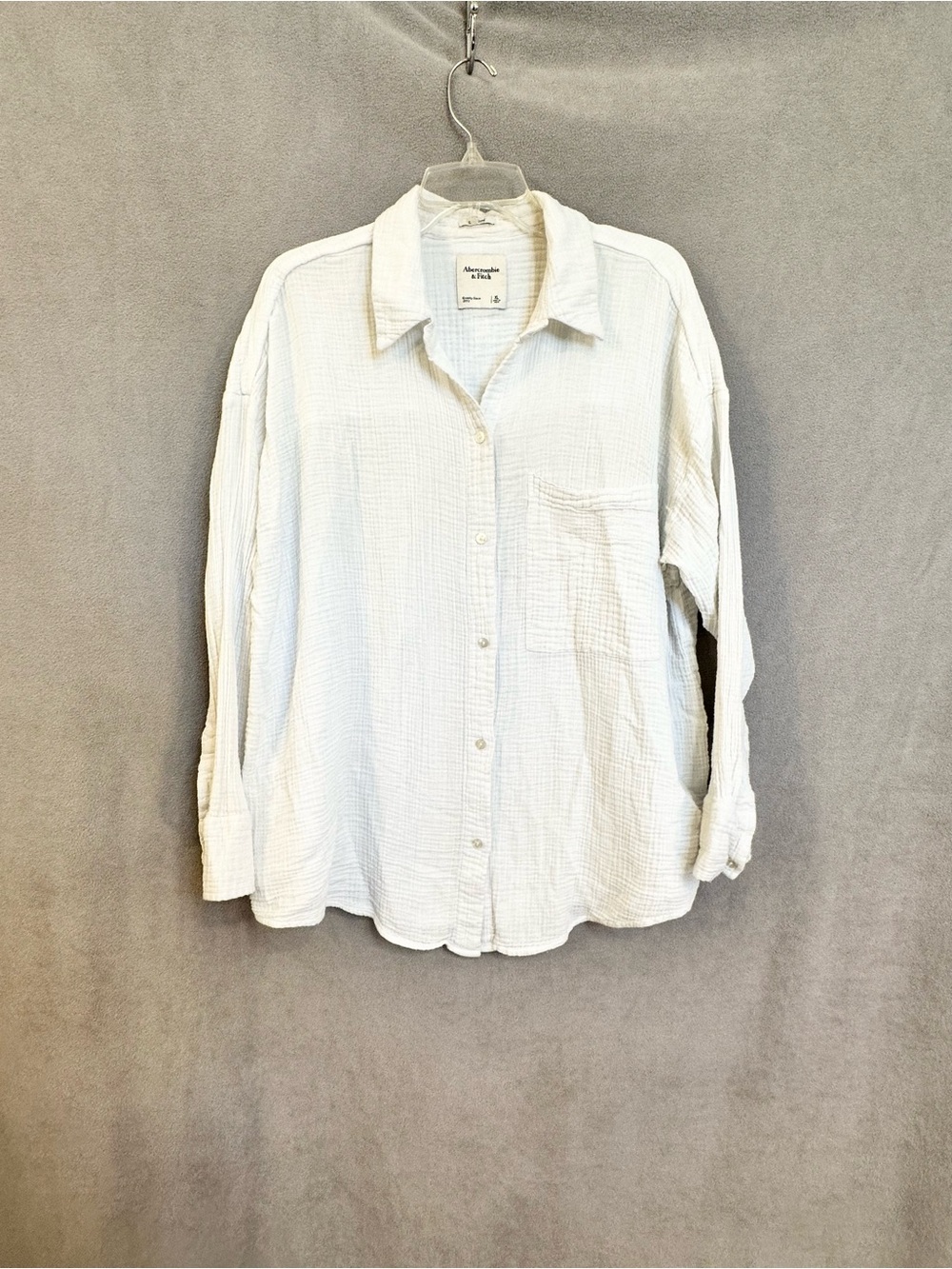 Abercrombie & Fitch Oversized Gauze Button-Down Shirt XL